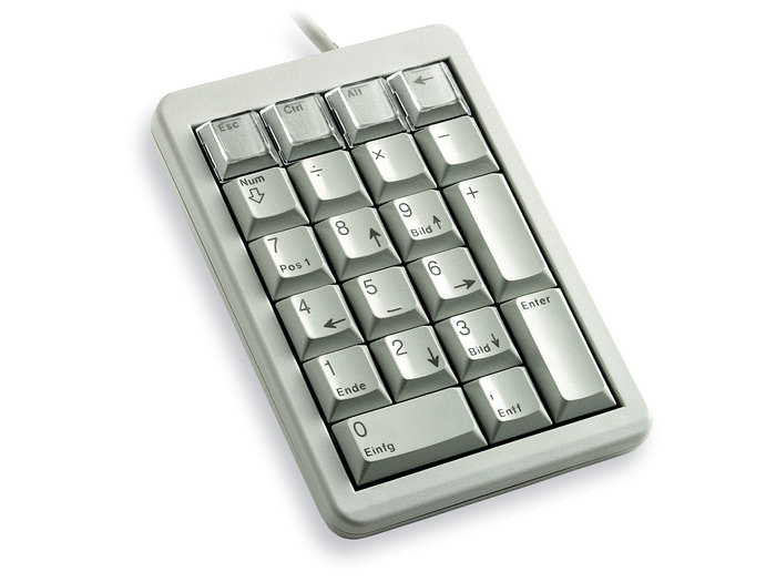CHERRY G84-4700 numeriskt tangentbord Bärbar dator/PC USB Grå