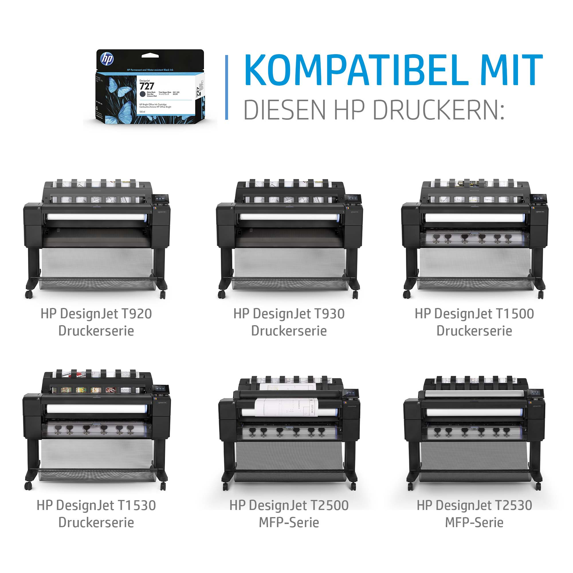 HP 727      Grau                Tintenpatrone 300ml