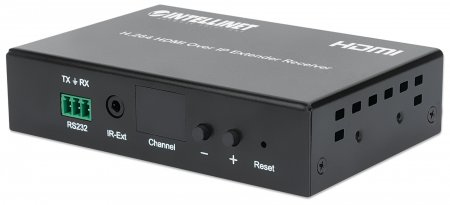 Intellinet H.264 HDMI Over IP Extender Receiver (for use with 207577), Up to 100m (Euro 2-pin plug) – image 1