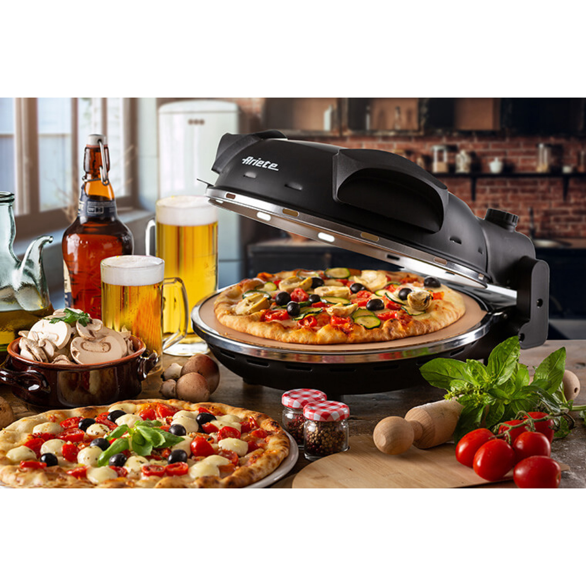 Ariete 917 Pizza Oven - Pizza in 4 minutes - Refractory stone plate with non-stick treatment - Max temperature 400 ° - 1200 Watt - Timer 30 '- Black – image 6