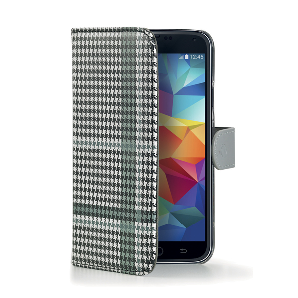 Celly PDPAGEGS5BK mobile phone case Wallet case Black, White