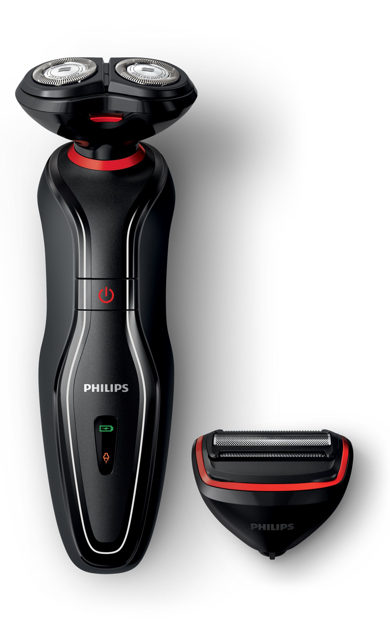 Philips Click & Style S728/17 men's shaver Rotation shaver Black, Red