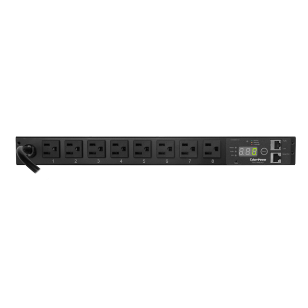 CyberPower PDU15M8FNET power distribution unit (PDU) 8 AC outlet(s) 1U Black – image 3