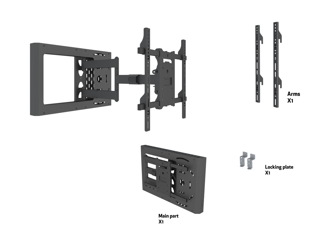 Multibrackets M Hospitality Flexarm with STB Enclosure Black – image 7