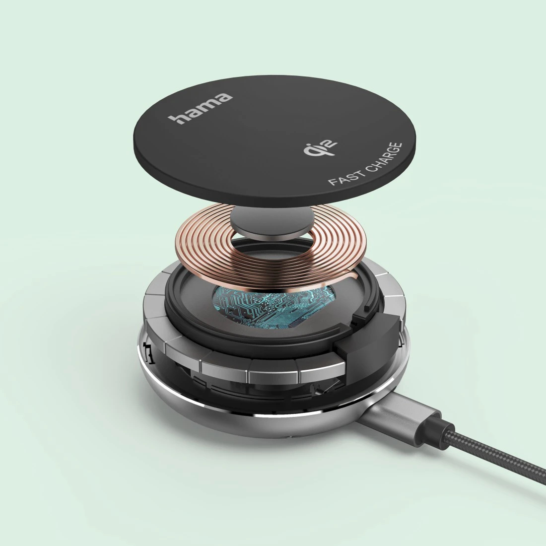Hama 00201735 mobile device charger Smartphone Black USB Wireless charging Fast charging Indoor – image 9