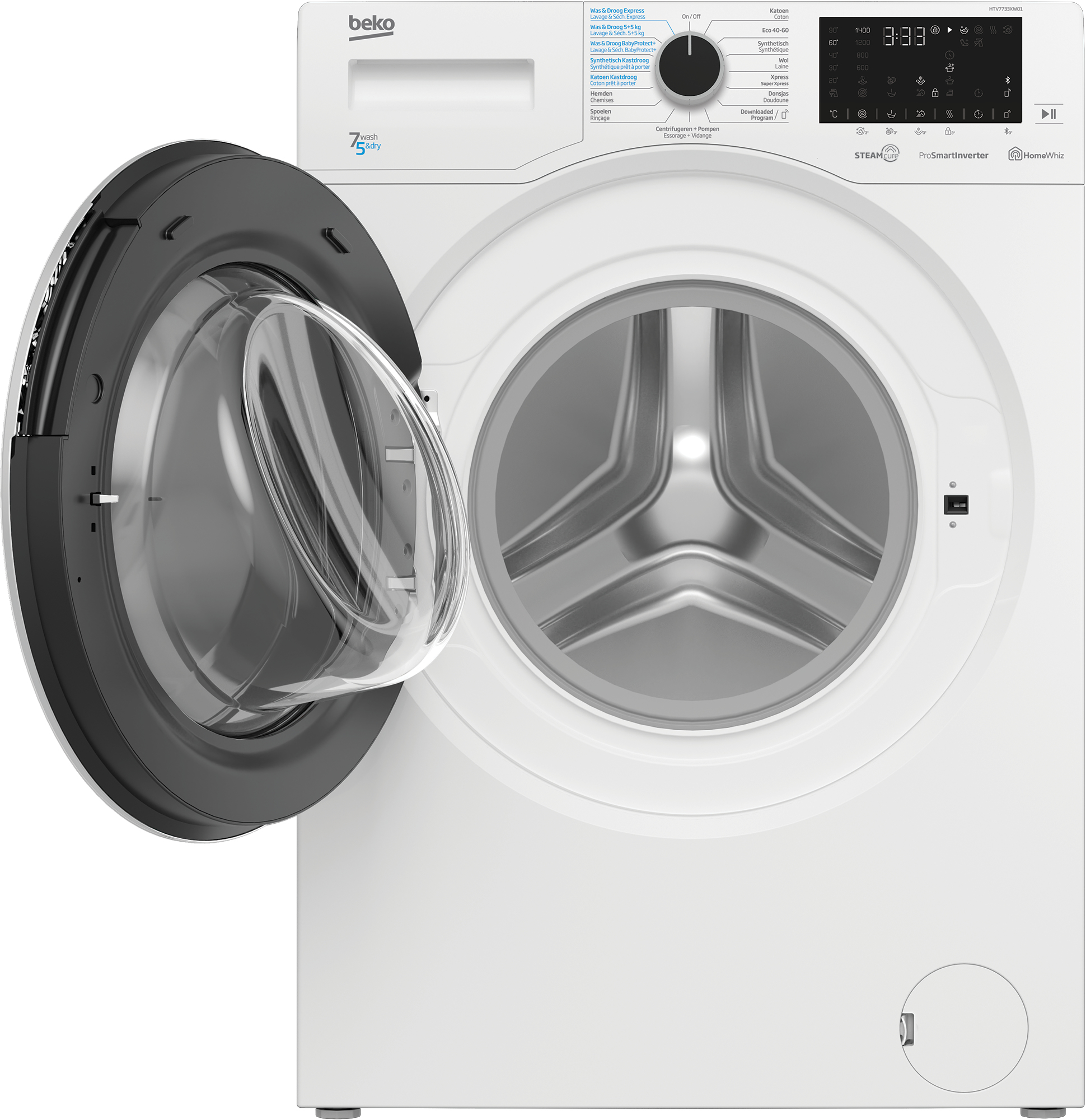 Beko HTV7733XW01 washer dryer Freestanding Front-load White – image 3
