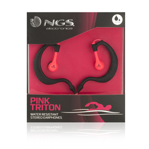 NGS TRITONPINK headphones/headset Wired Ear-hook, In-ear Music Black, Pink – image 3