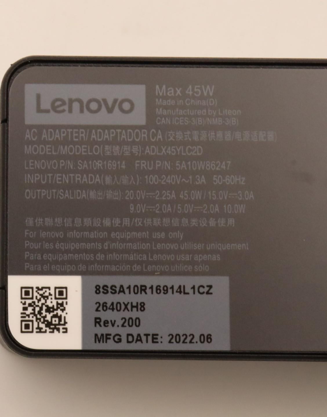 Lenovo 5A10W86247 power adapter/inverter Indoor – image 8