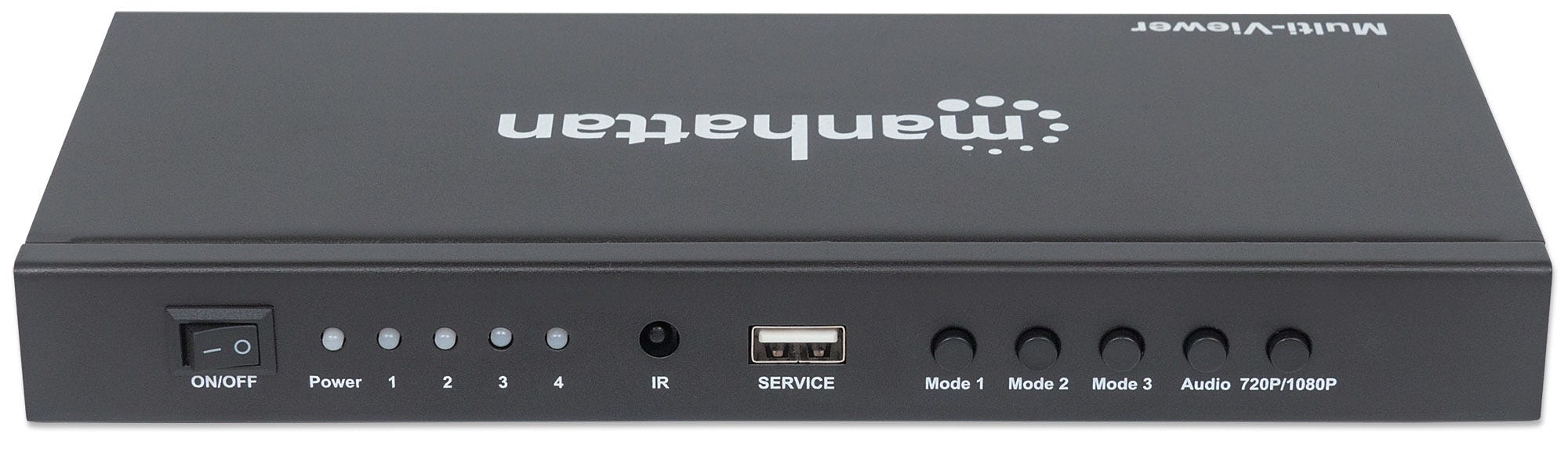 Manhattan 1080p 4-Port HDMI Multiviewer Switch, Switch with Four Inputs on One Display, Video Bandwidth Amplifier, Remote Control, Black, Three Year Warranty – image 6