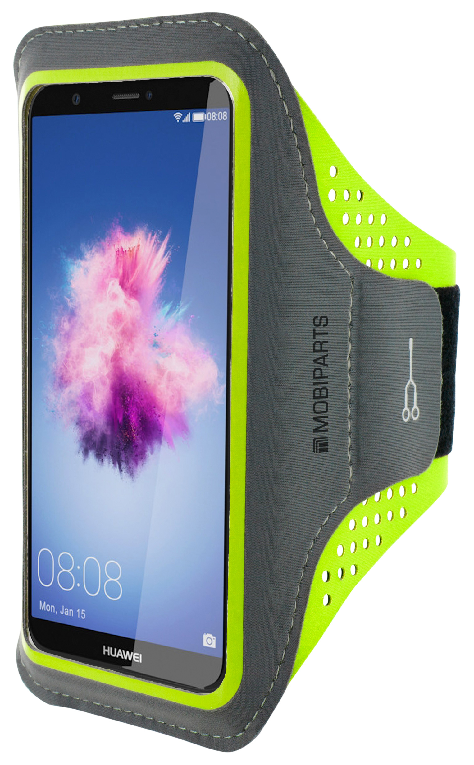 Mobiparts Comfort Fit Sport Armband Huawei P Smart Neon Green