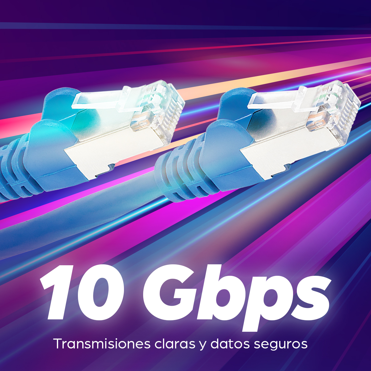 Patch Cord Cat6A 4.2m Intellinet 741507, Blindado, Hasta 10Gbps, Color Azul