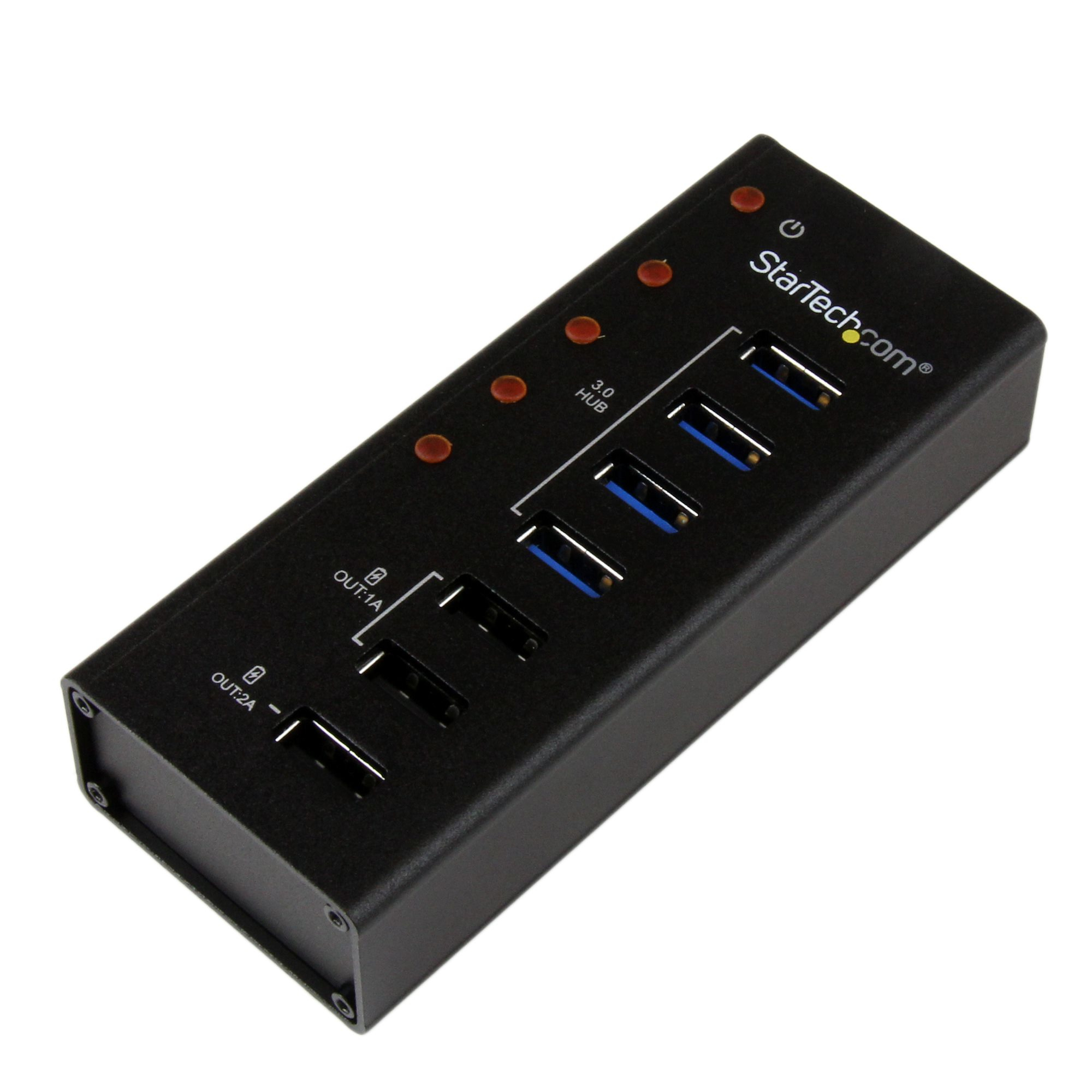 StarTech.com 4 Port USB 3.0 Hub (5Gbps) plus 3 Dedicated USB Charging Ports (2 x 1A &