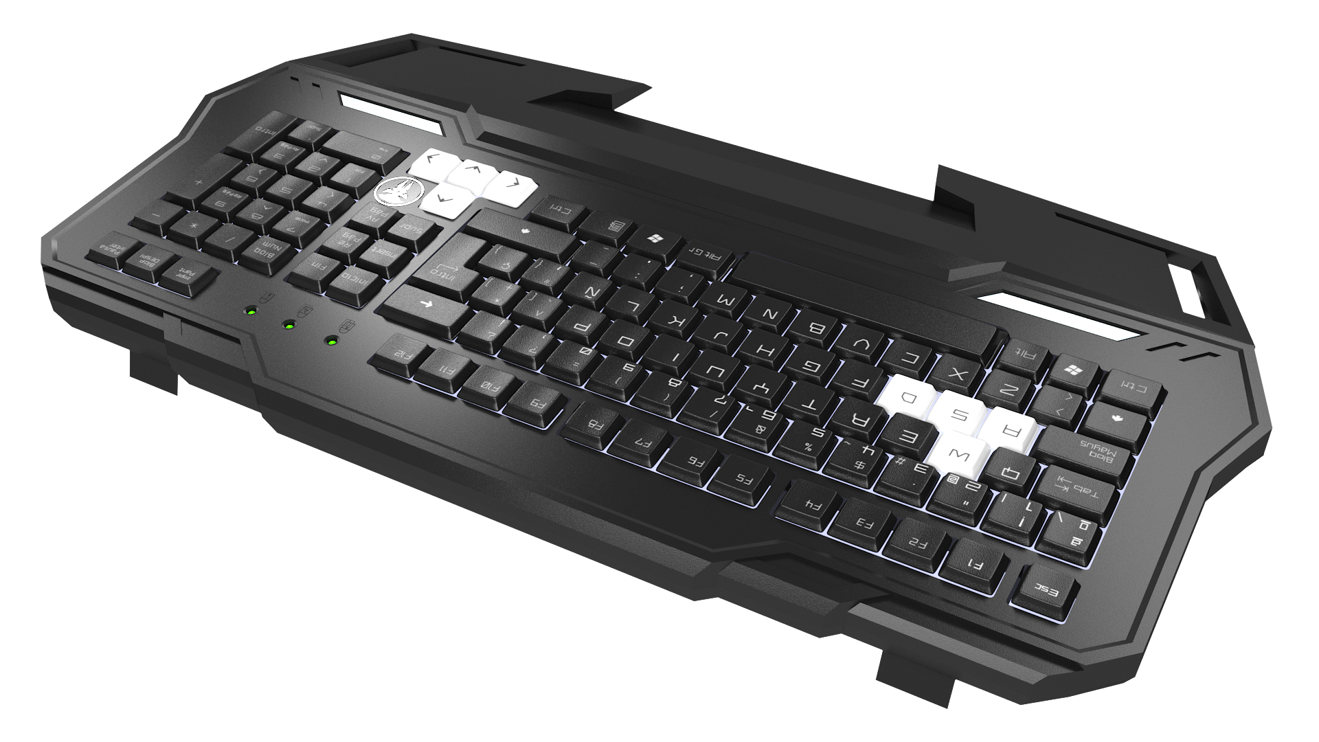 Mars Gaming MKHA1 keyboard USB Black, White – image 2