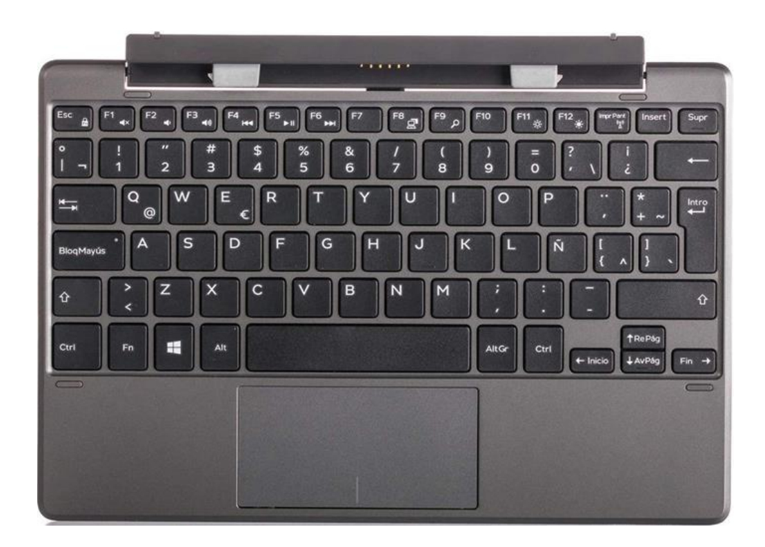 Dell K15A mobile device keyboard Spanish Grey