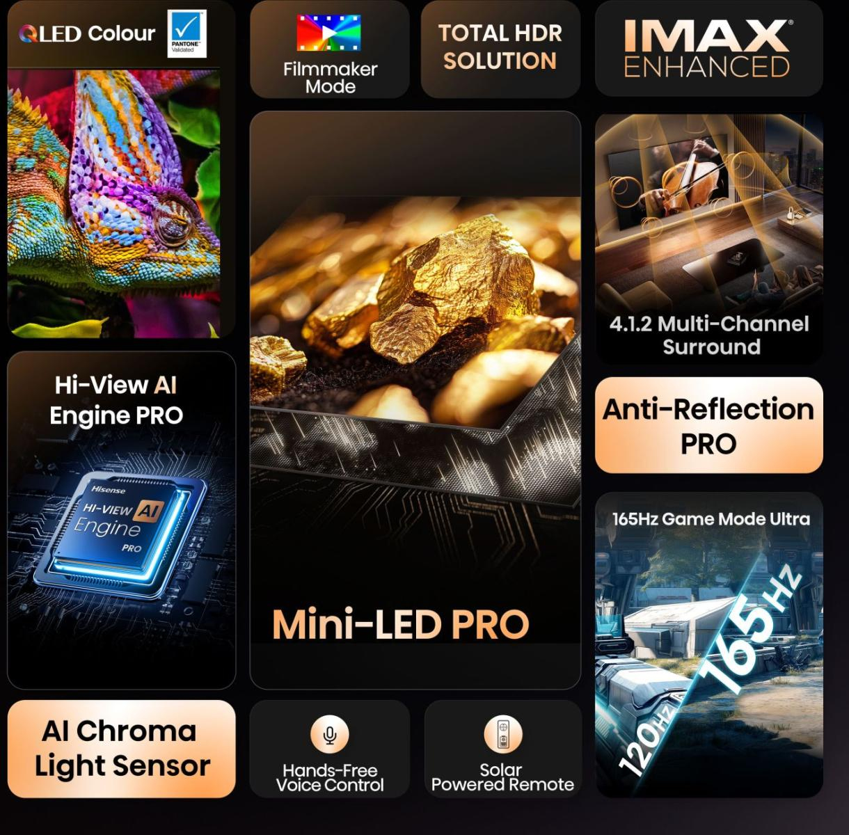 TV Mini LED 85 Hisense 85U8Q 4K QLED HDMI 2.1 Dolby Vision IQ VIDAA U9 — photo 4
