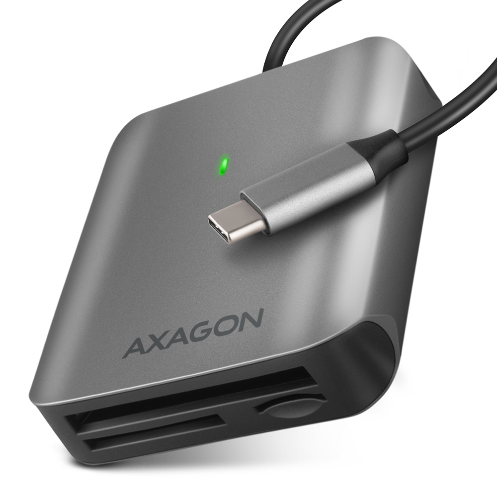 CRE-S3C Aluminum high-speed USB-C 3.2 Gen 1 memory card reader. 3 slots, UHS-II