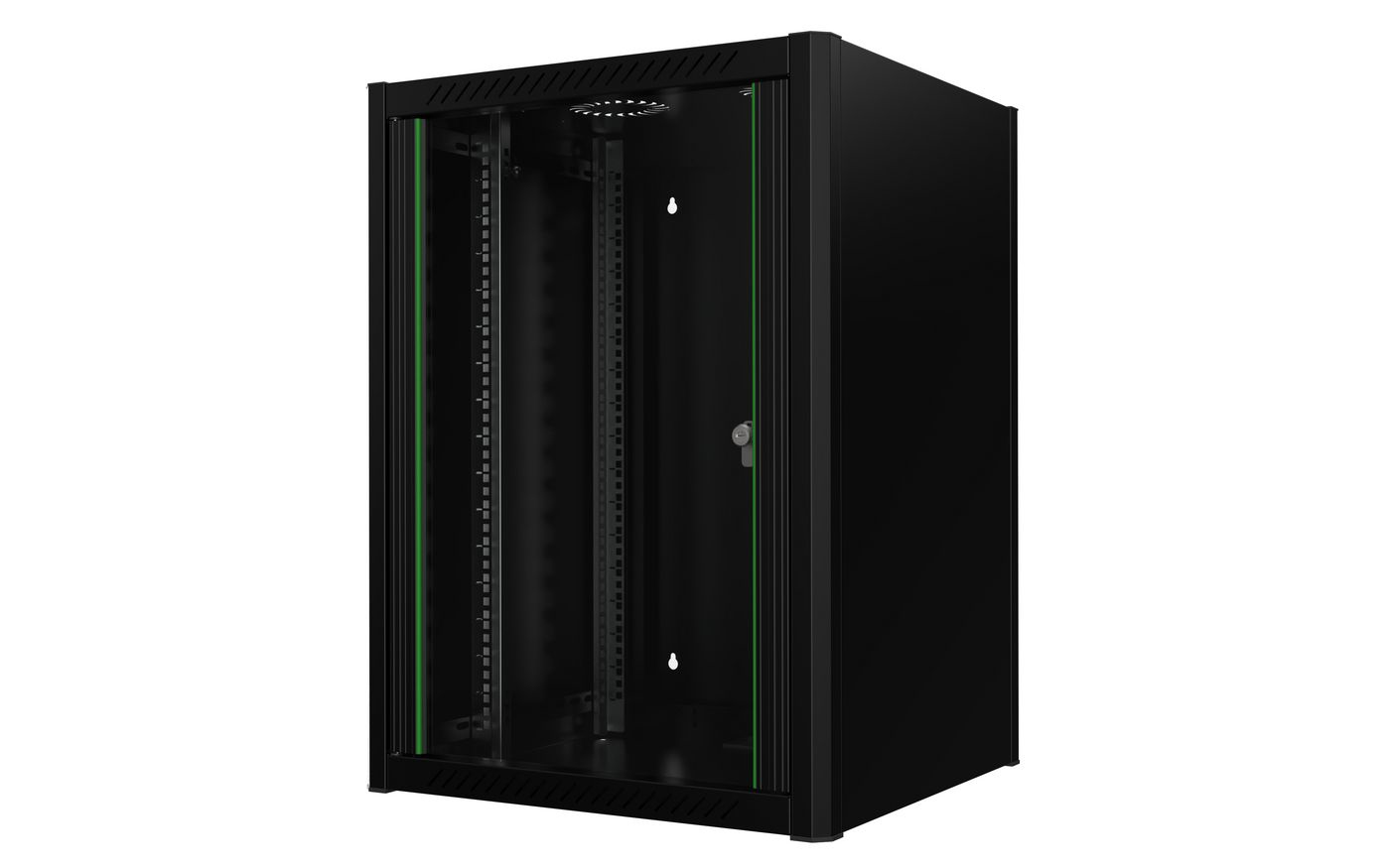 Lanview RWM16U56BL rack cabinet 16U Wall mounted rack Black – image 1