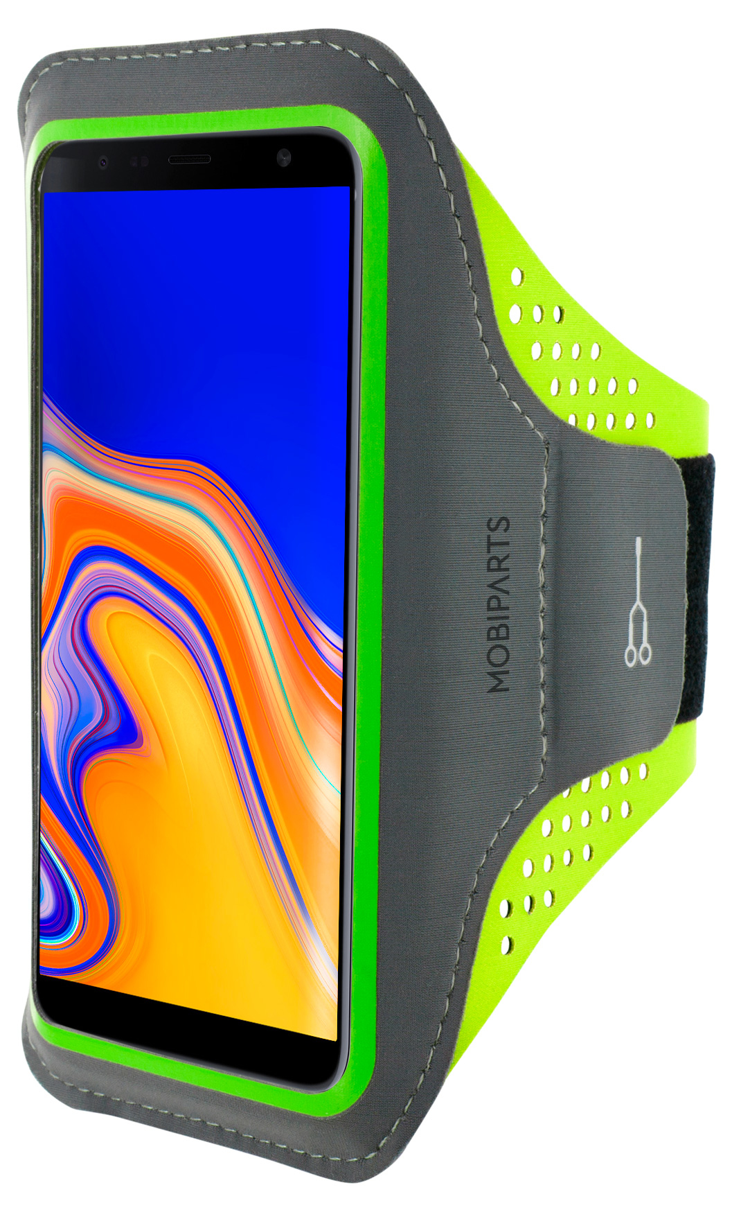 Mobiparts Comfort Fit Sport Armband Samsung Galaxy J4 Plus (2018) Neon Green – image 1