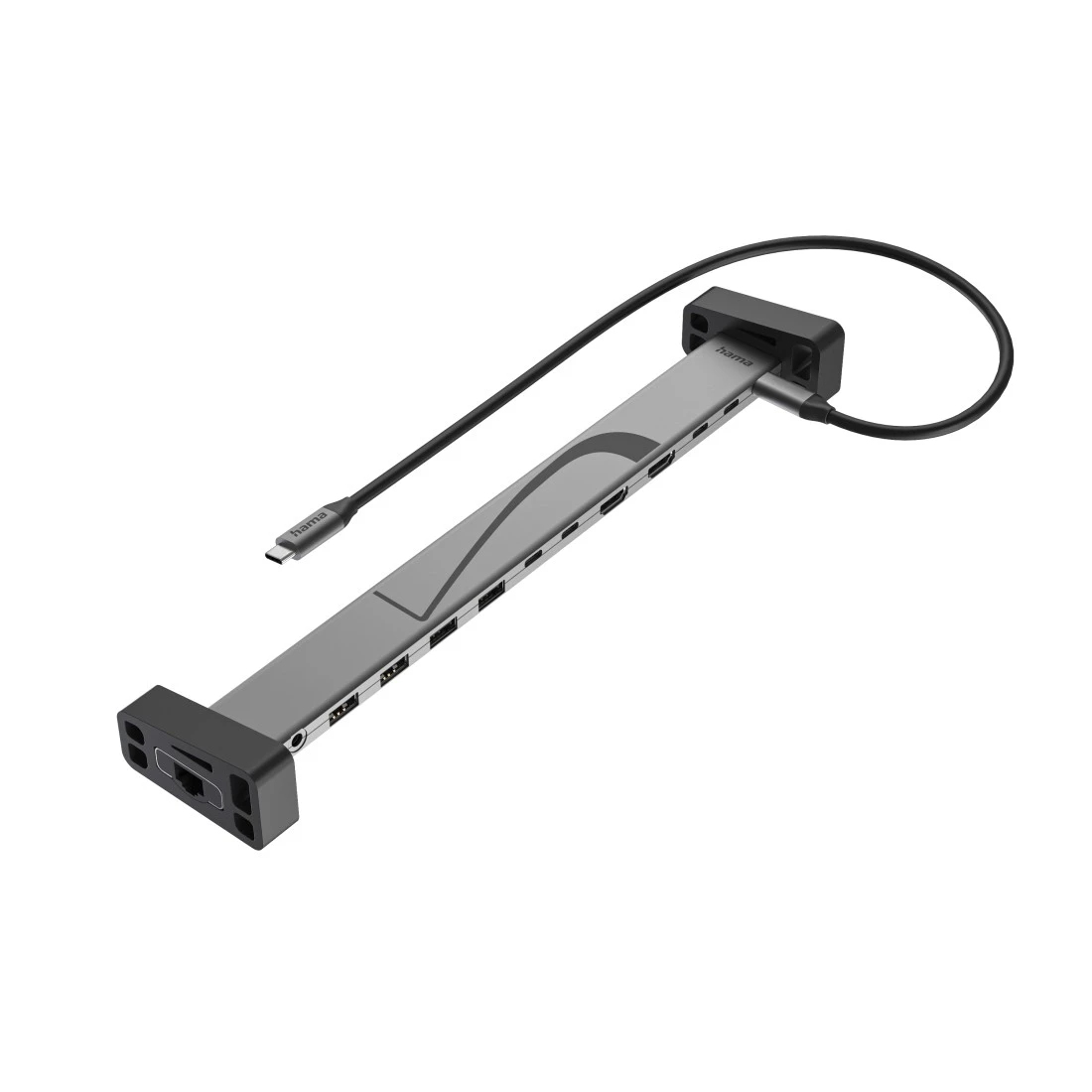 Hama 00200149 laptop dock/port replicator Docking Black, Grey – image 3