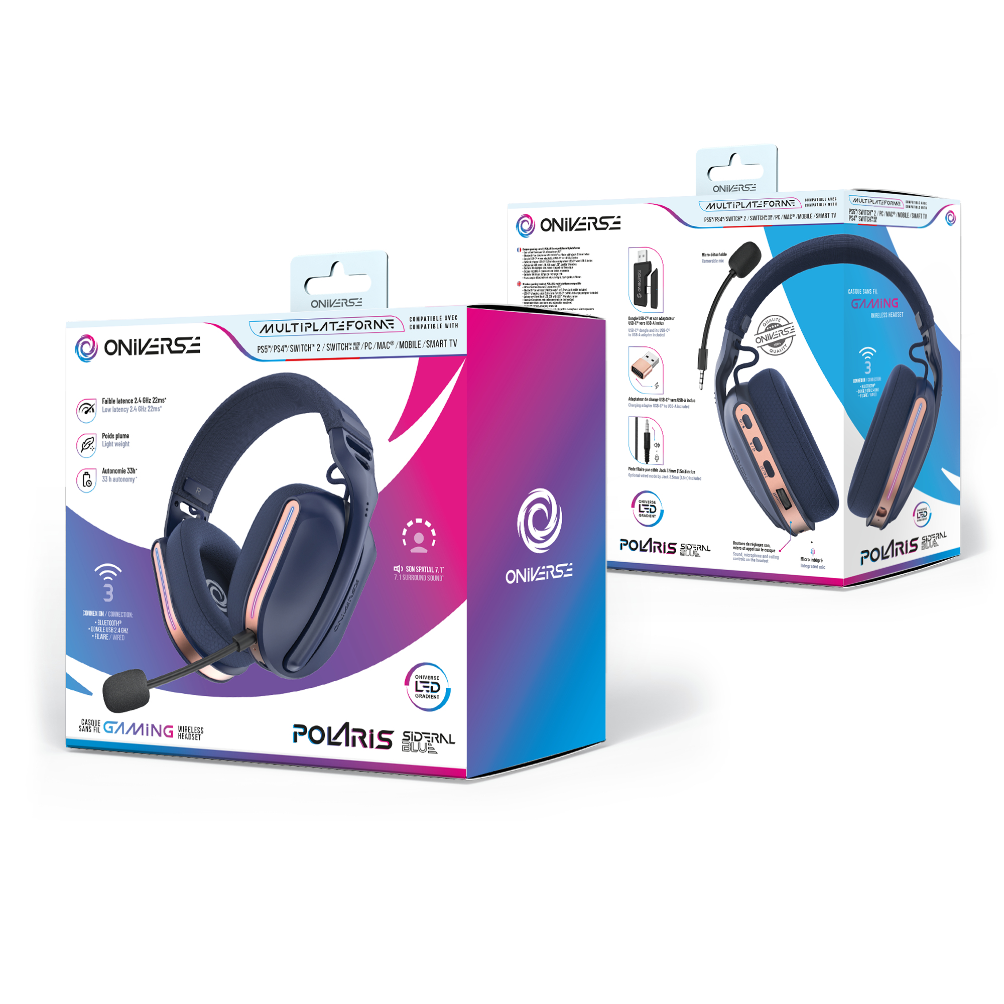 Oniverse Wireless Gaming Headset Polaris - Sideral Blue (Multiplatform) – image 7