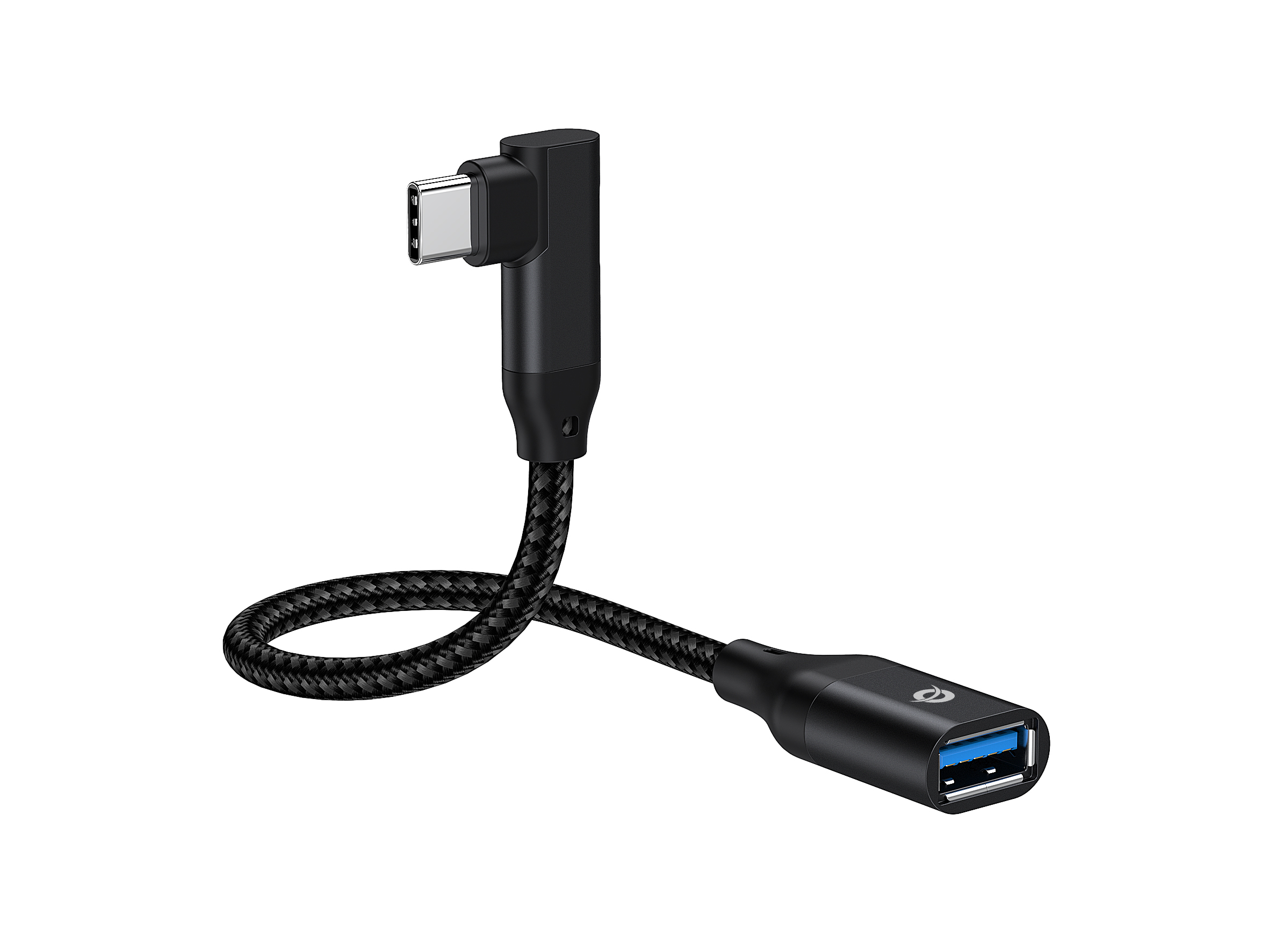 Conceptronic ABBY19B OTG-Adapter für USB 3.2 Gen 2 90° abgewinkeltes zu USB-A