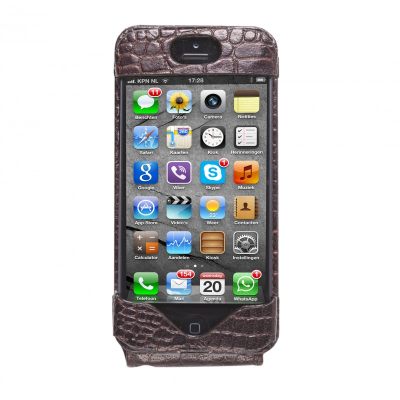 dbramante1928 flip-down case for iPhone 5 - Crocodile brown – image 7