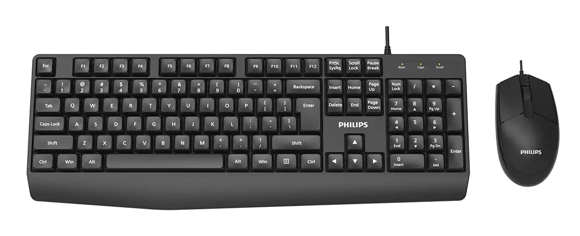 Philips 2000 series SPT6237B/67 keyboard Mouse included Universal USB QWERTY English Black – image 3