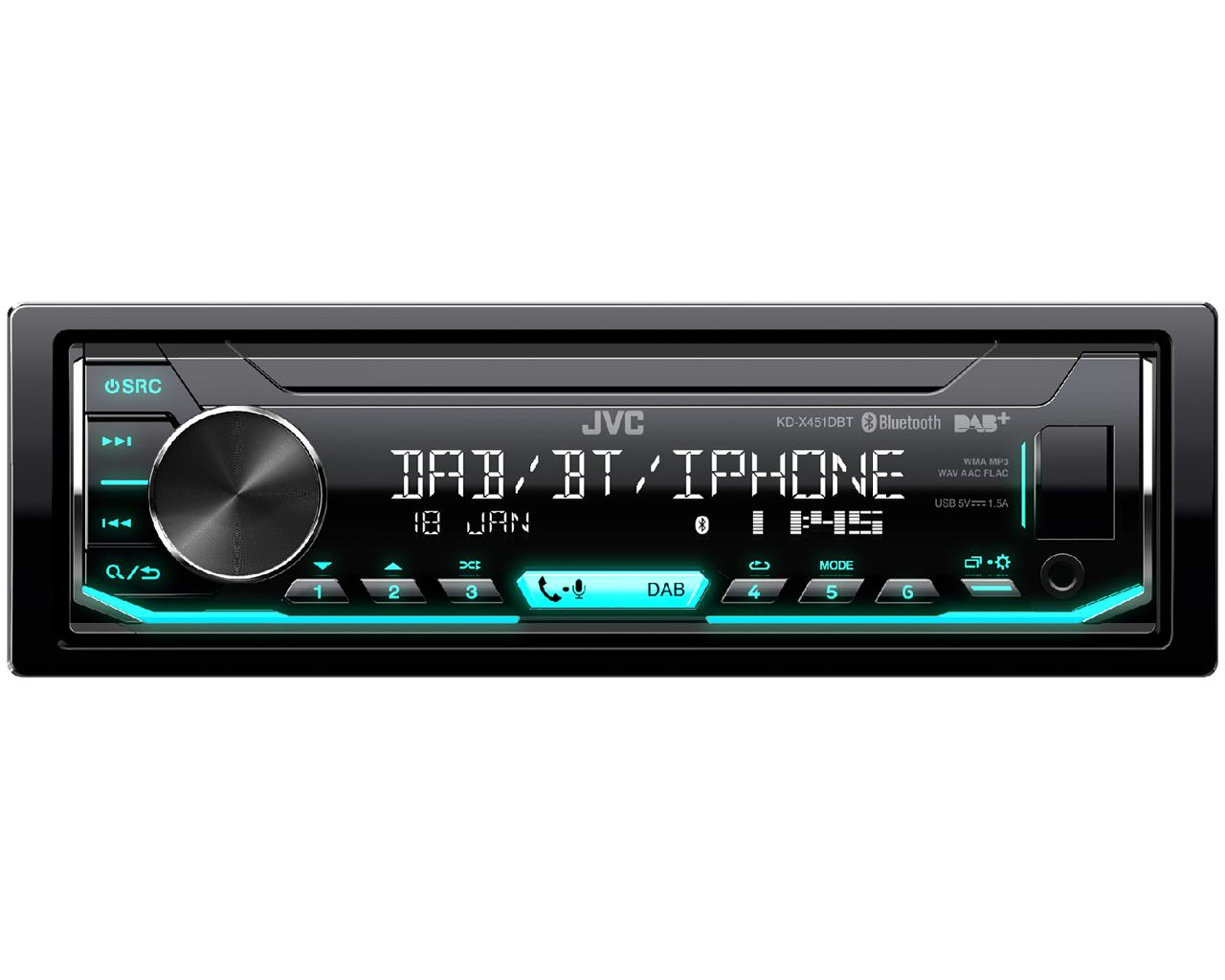 JVC KD-PX451DBT car media receiver Black – image 4
