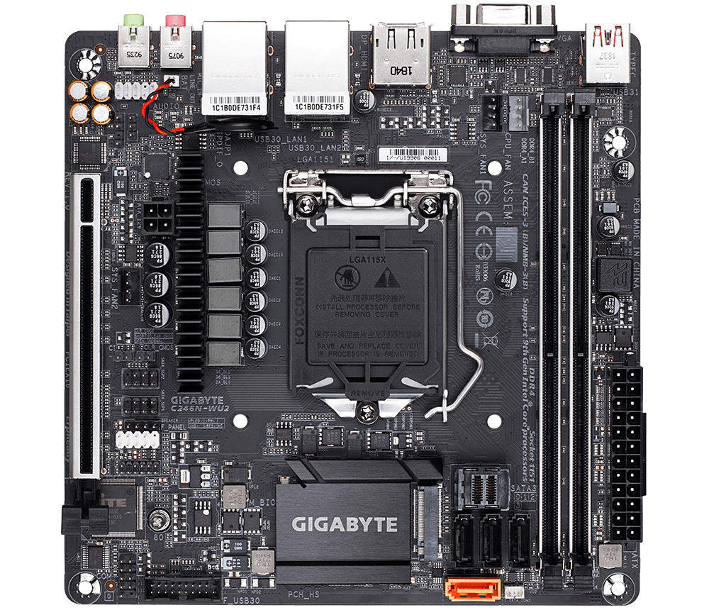 GIGABYTE C246N-WU2 motherboard Intel C246 LGA 1151 (Socket H4) mini ITX – image 2
