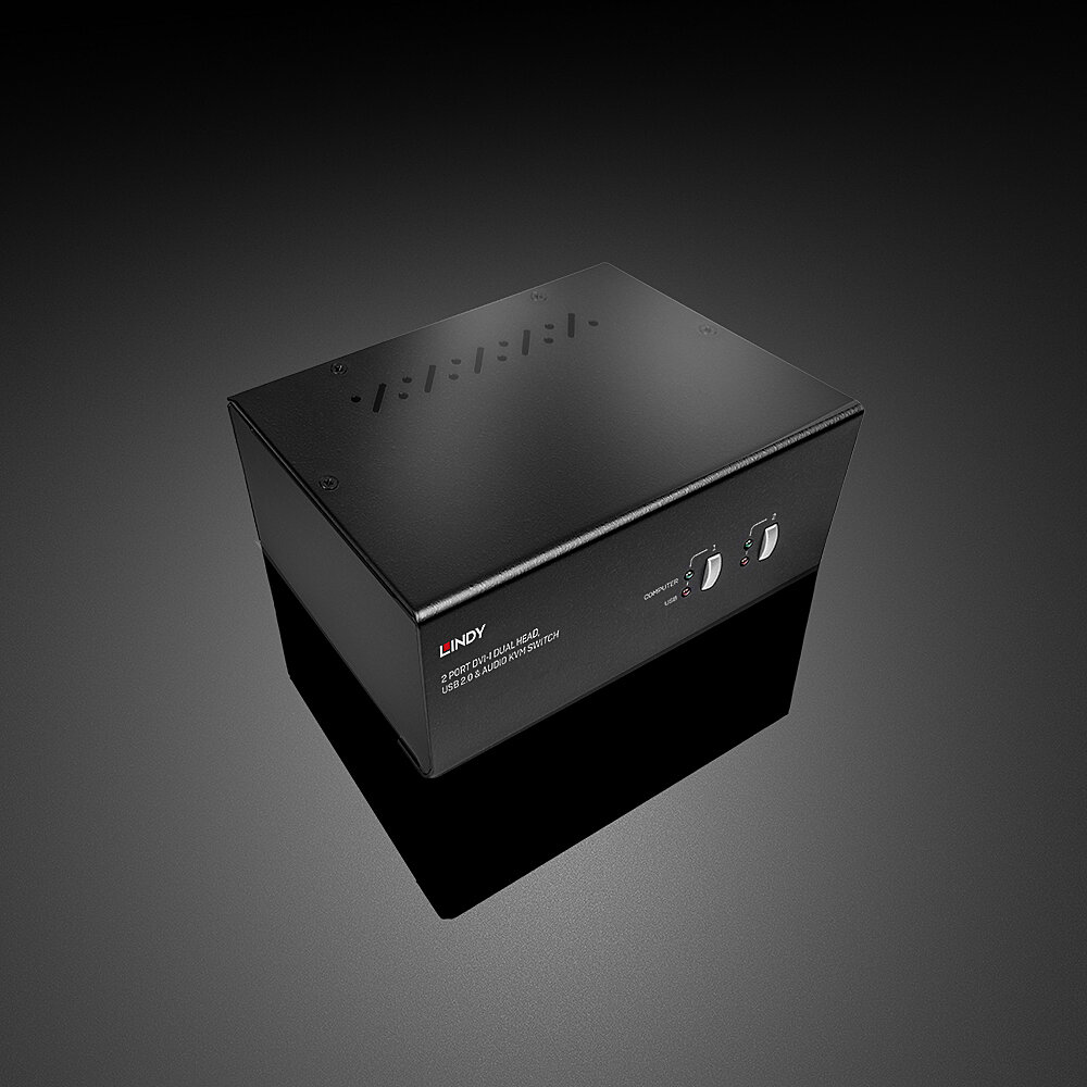 Lindy 2 Port Dual Head Single Link DVI-I KVM Switch Pro with TTU – image 5