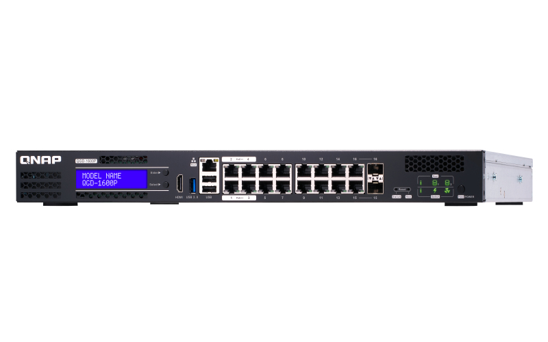 QNAP QGD-1600P Managed Gigabit Ethernet (10/100/1000) Power over Ethernet (PoE) 1U Black, Grey – image 3