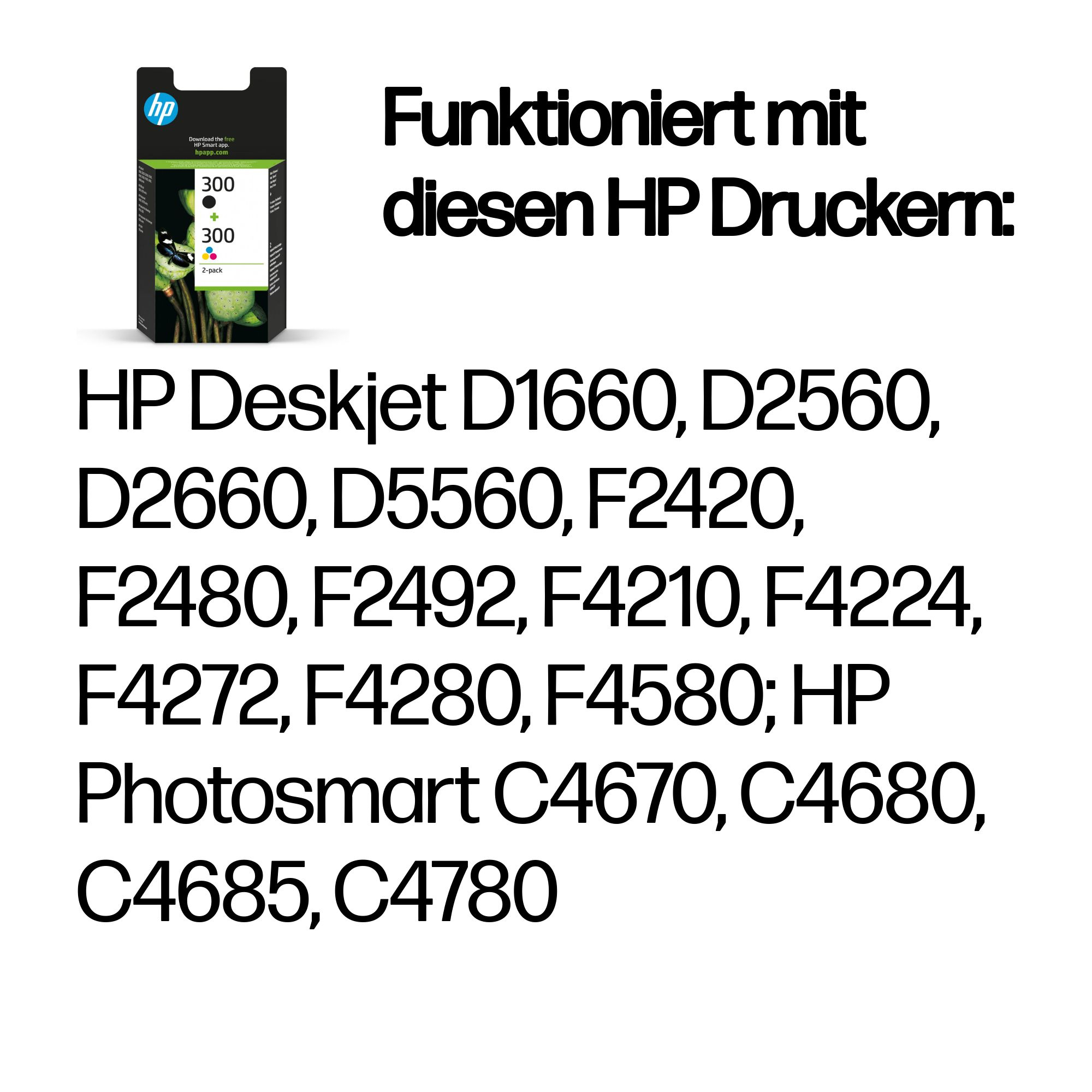 300 2er-Pack Schwarz/Cyan/Magenta/Gelb Original Druckerpatronen
