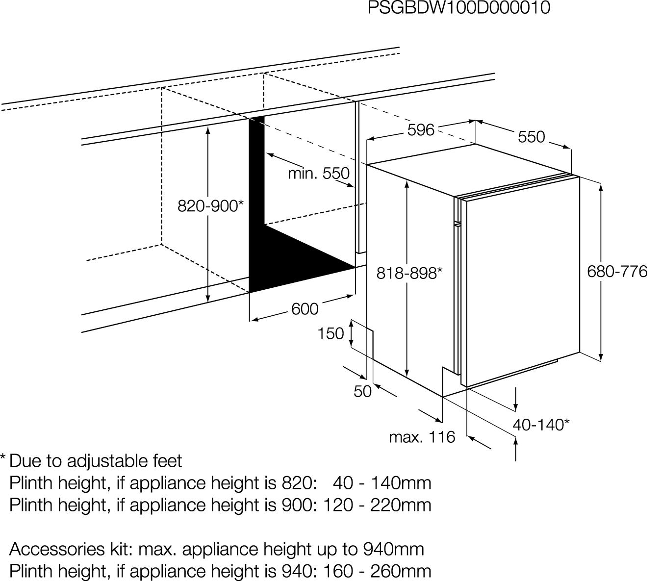 AEG F66709VI0P Fully built-in 15 place settings – image 4