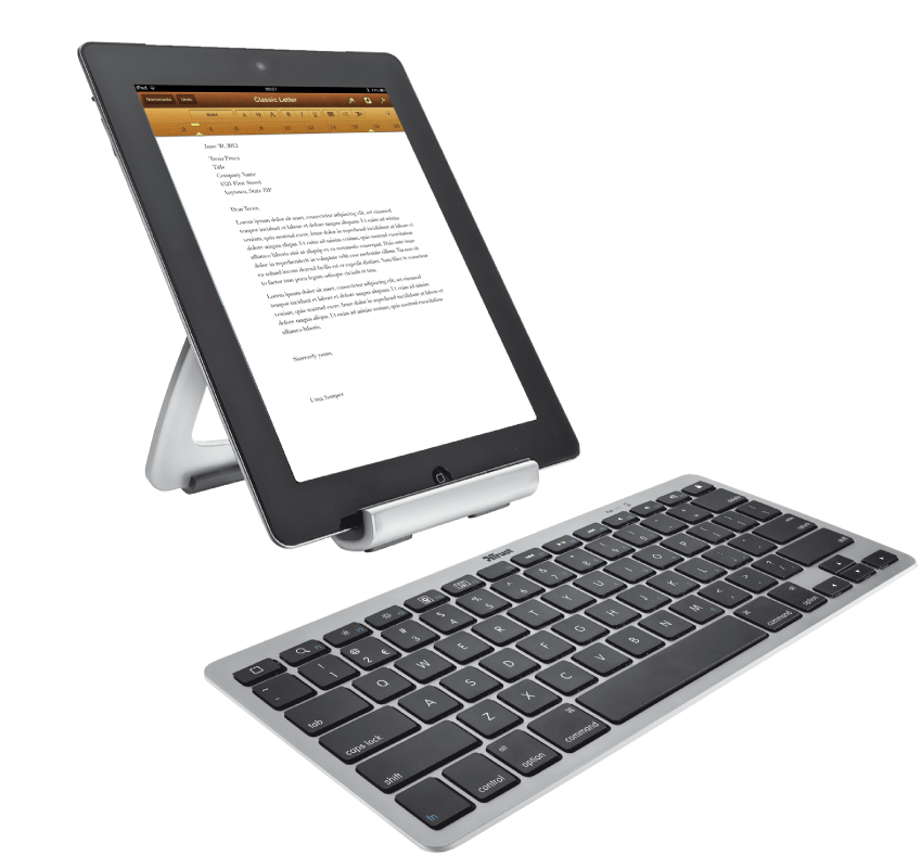 Trust 18552 mobile device keyboard Swiss Bluetooth Black, Grey – image 6
