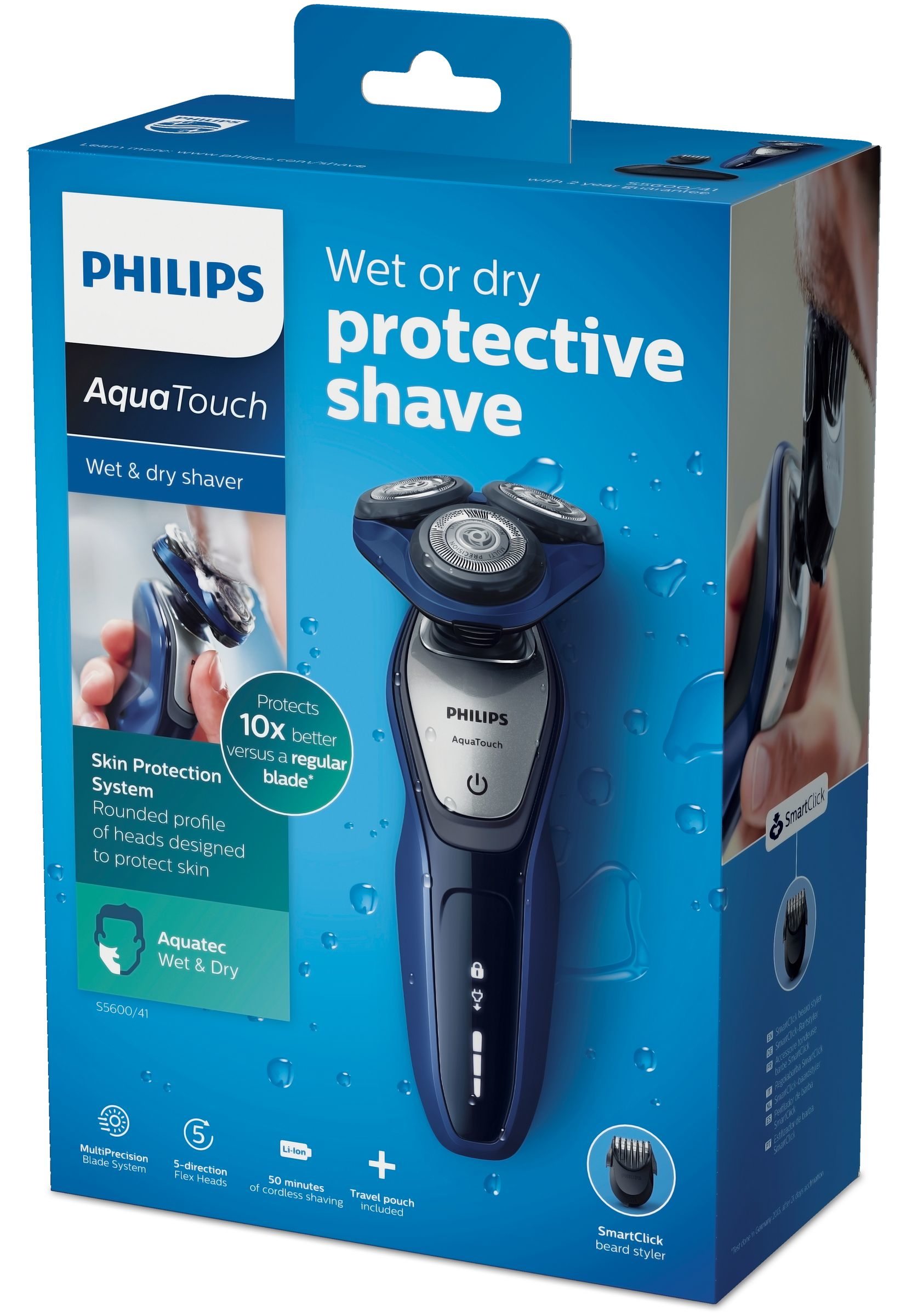 Philips AquaTouch wet and dry electric shaver S5600/41 – image 2