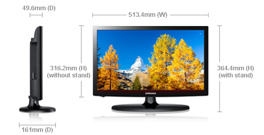 Samsung UE22ES5000W 55.9 cm (22") Full HD Black, Red – image 4