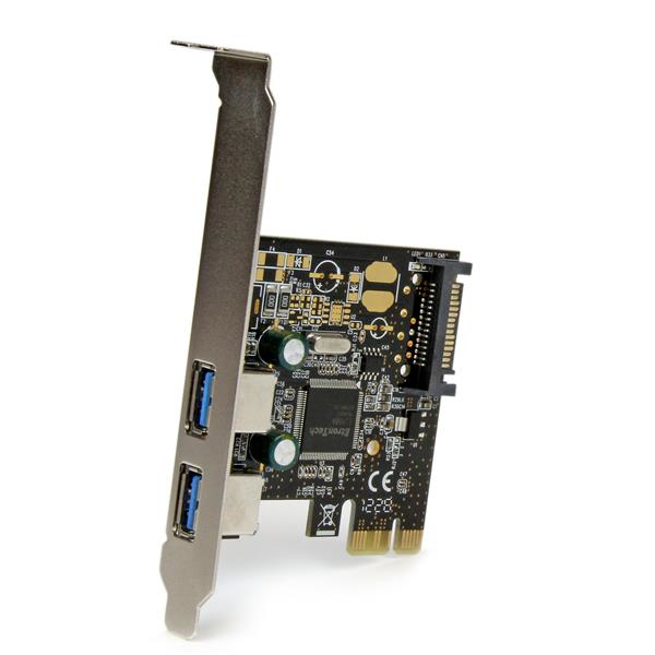 StarTech.com 2 Port PCI Express PCIe SuperSpeed USB 3.0 Controller Card w/ SATA Power – image 2