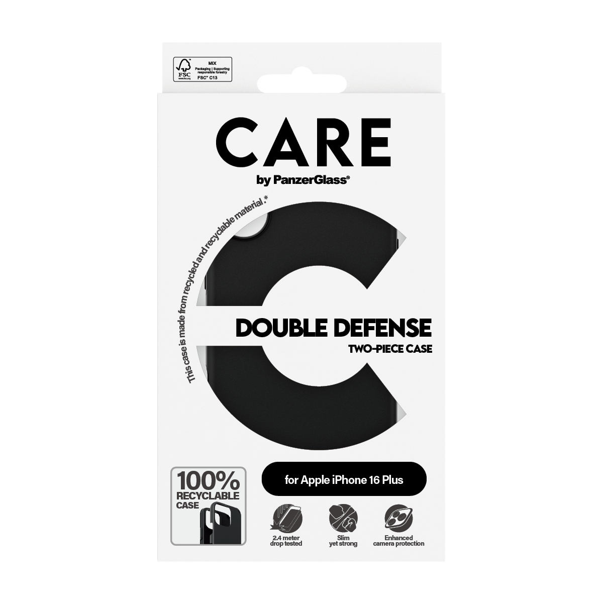 PanzerGlass CARE™ by PanzerGlass® Double Defense Case Black iPhone 16 Plus – image 3