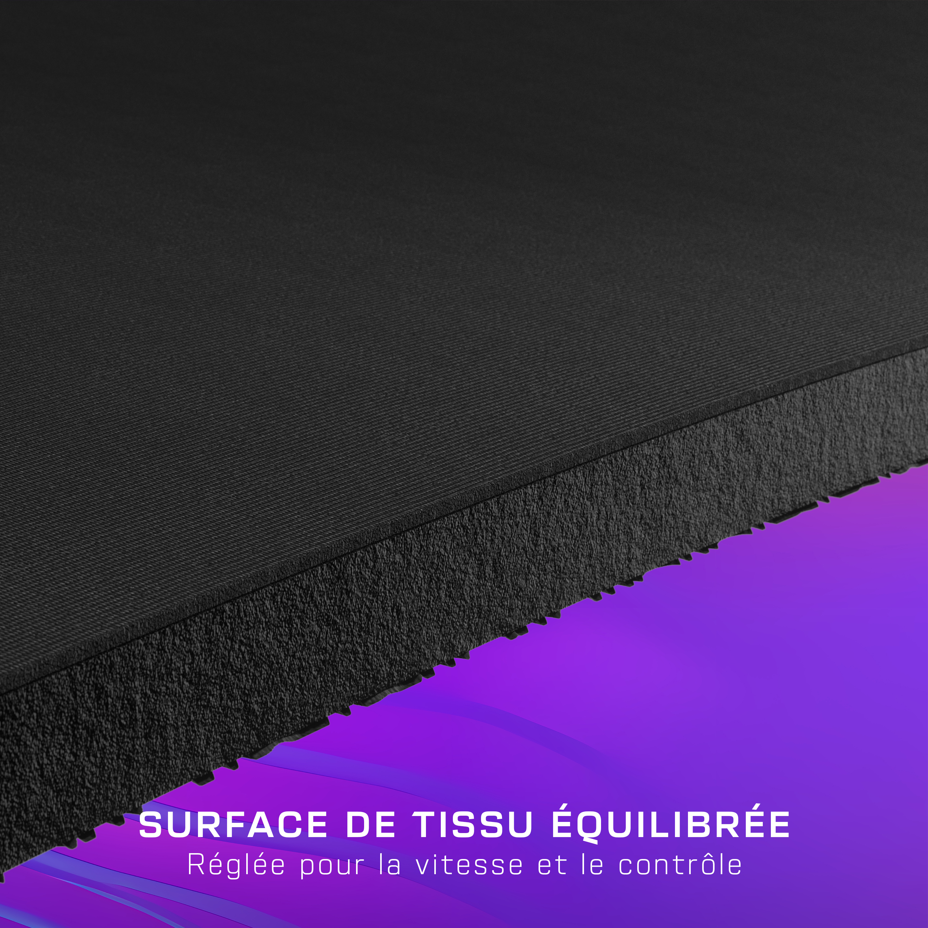 Turtle Beach Sense Core Mini Tapis de souris PC Gaming - support en caoutchouc antidérapant, surface équilibrée en tissu micro-tissé, lisse, durable, petit, rectangulaire, noir