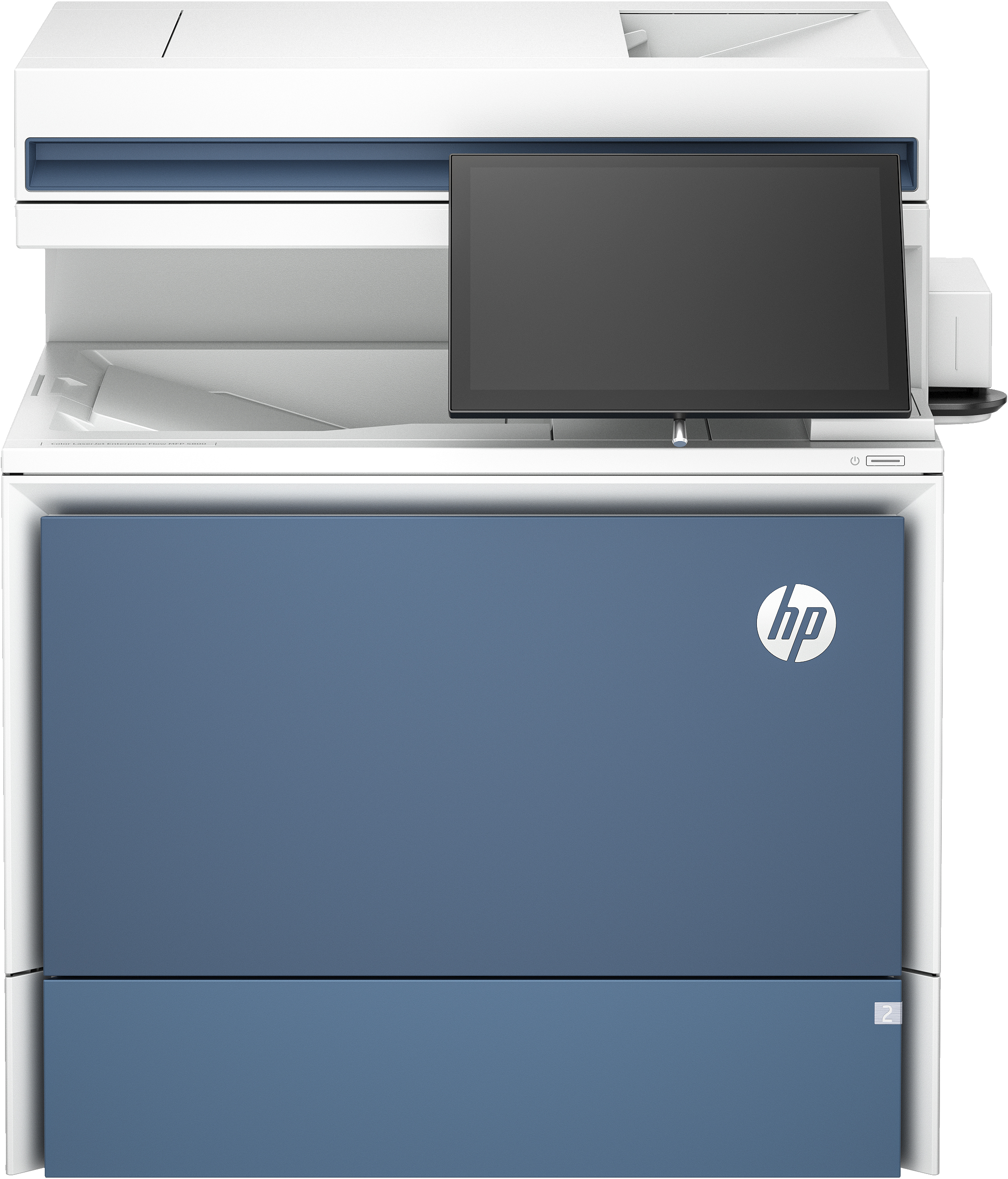 HP Color LaserJet Enterprise Flow MFP 5800zf-skrivare, Skriv ut, kopiera, skanna, fax, Automatisk dokumentmatare; Fack med hög kapacitet (tillval); Pekskärm; TerraJet-kassett