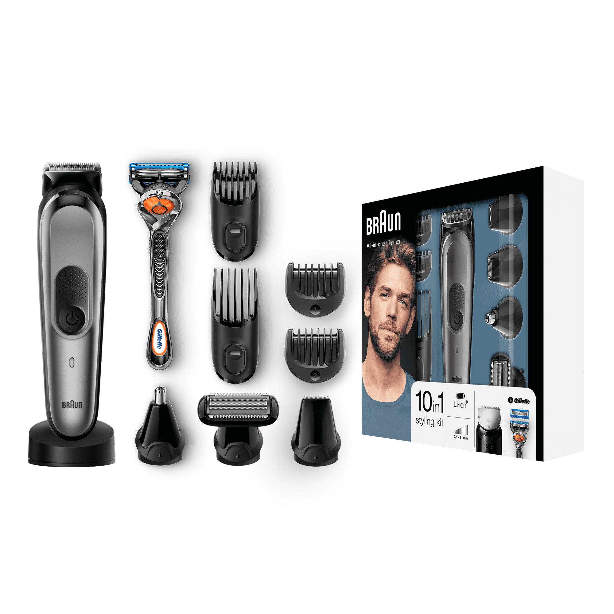 Braun Multigroomer 10-in-1 All-in-one trimmer MGK7021, Beard Trimmer & Hair Clipper, Mini Shaver & Detail Trimmer – image 3