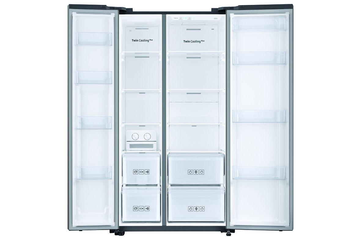 Samsung RS66N8101SL side-by-side refrigerator Freestanding Stainless steel – image 2