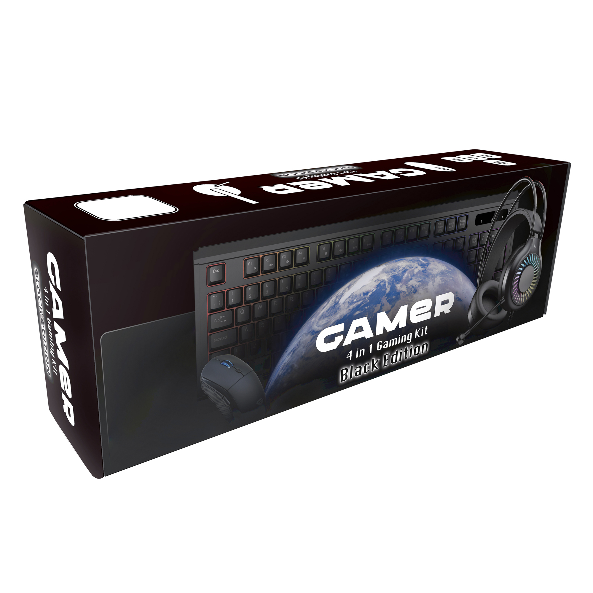 VIDA GAMER BLK 4IN1 USB KB MS HS KIT – image 6