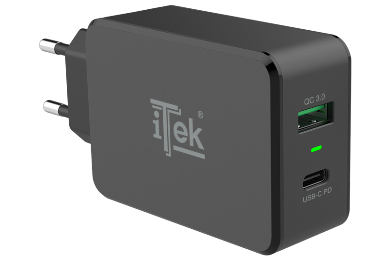 itek ITSCWUC30 mobile device charger Universal Black AC Fast charging Indoor