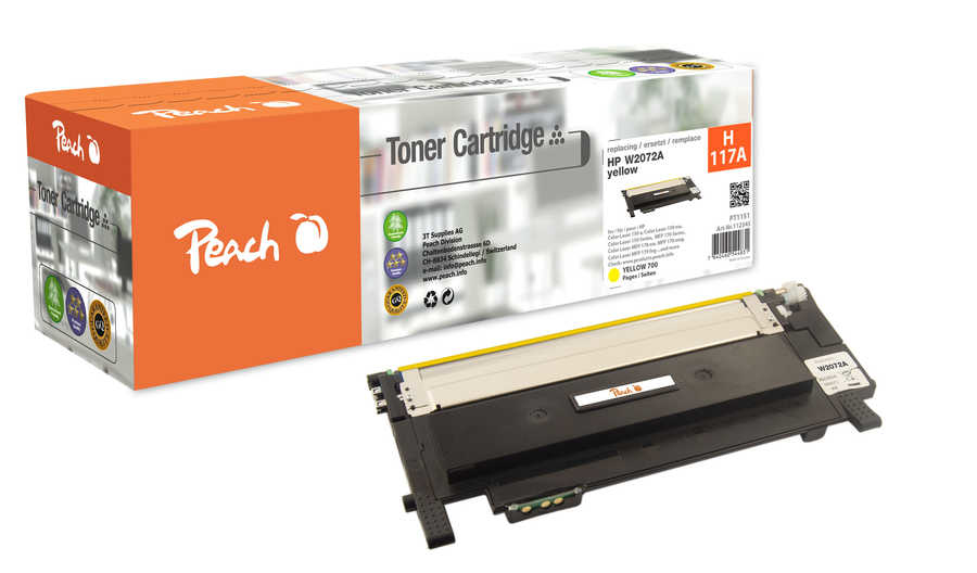 Peach 112345 toner cartridge 1 pc(s) Compatible Yellow