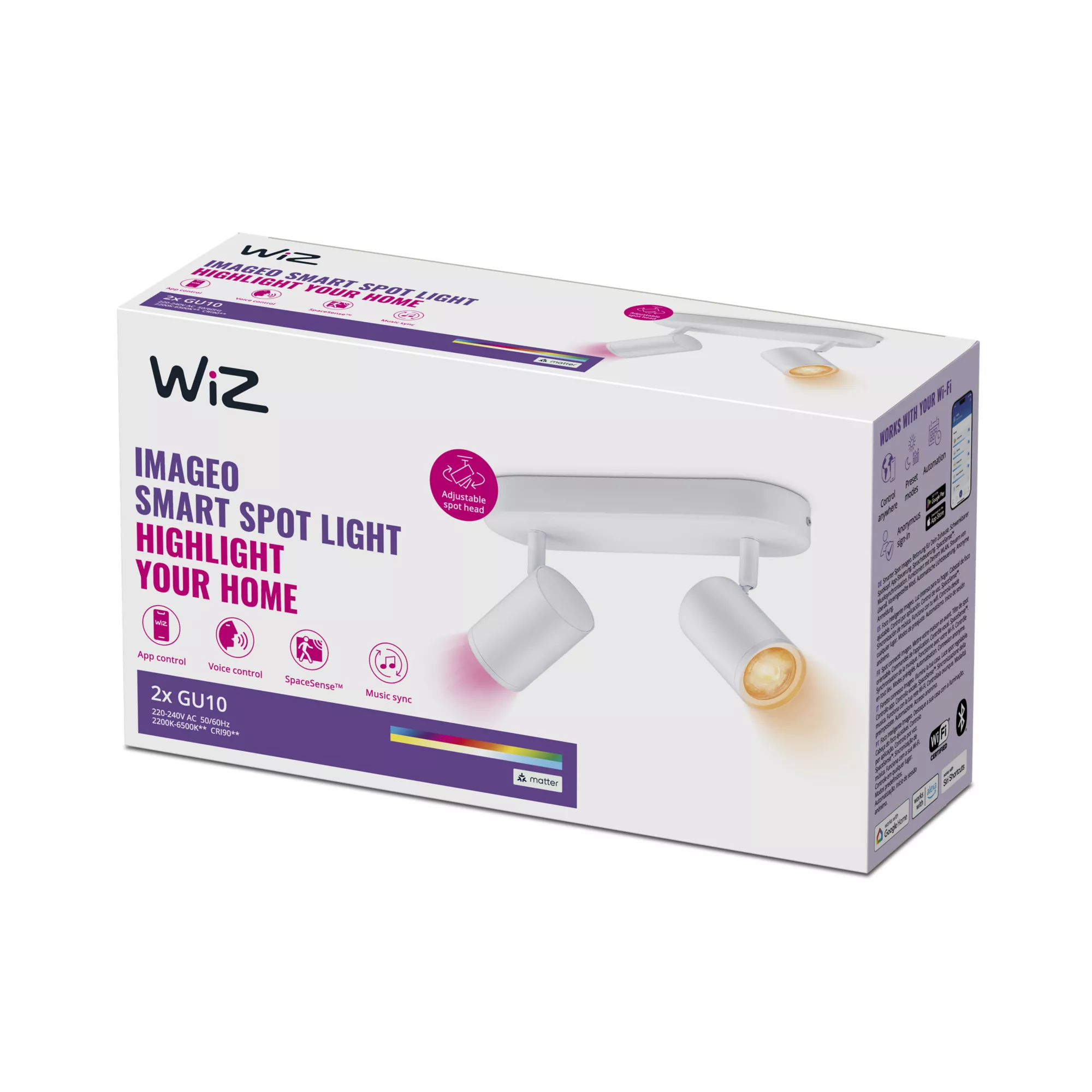 WiZ IMAGEO 2x adjustable spotlight – image 2