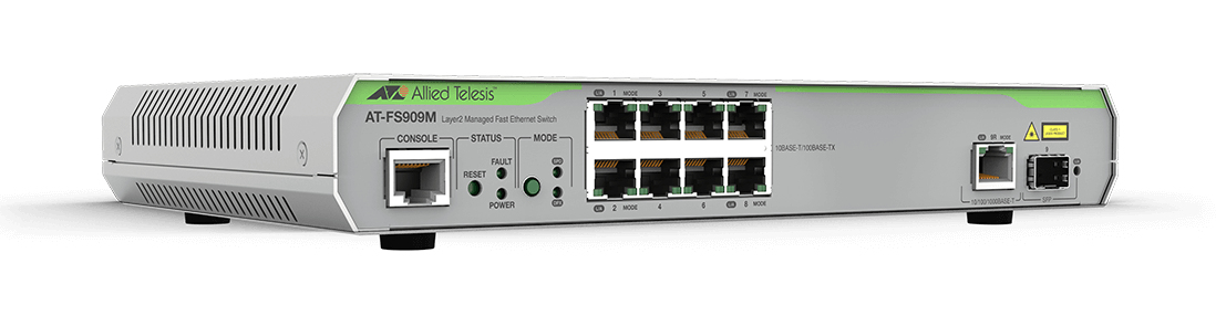 Allied Telesis AT-FS909M-30 network switch Managed L2 Fast Ethernet (10/100) 1U Grey