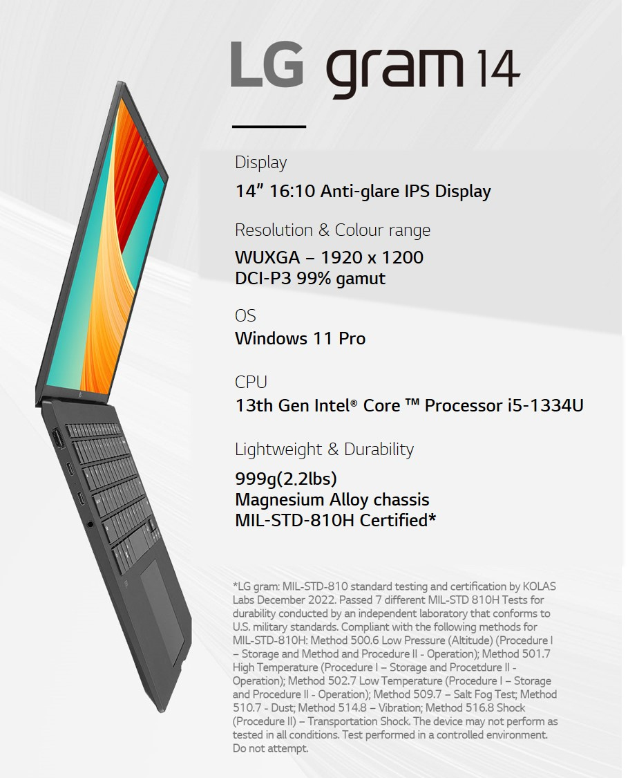 LG Gram 14Z90RU-G.AP52A1 laptop Intel® Core™ i5 i5-1334U – image 2