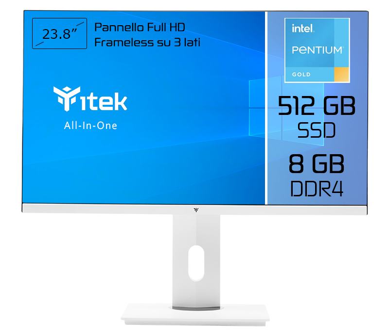 itek ITPCOAW24G68G5S All-in-One PC/workstation Intel® Pentium® Gold G6405 – image 1
