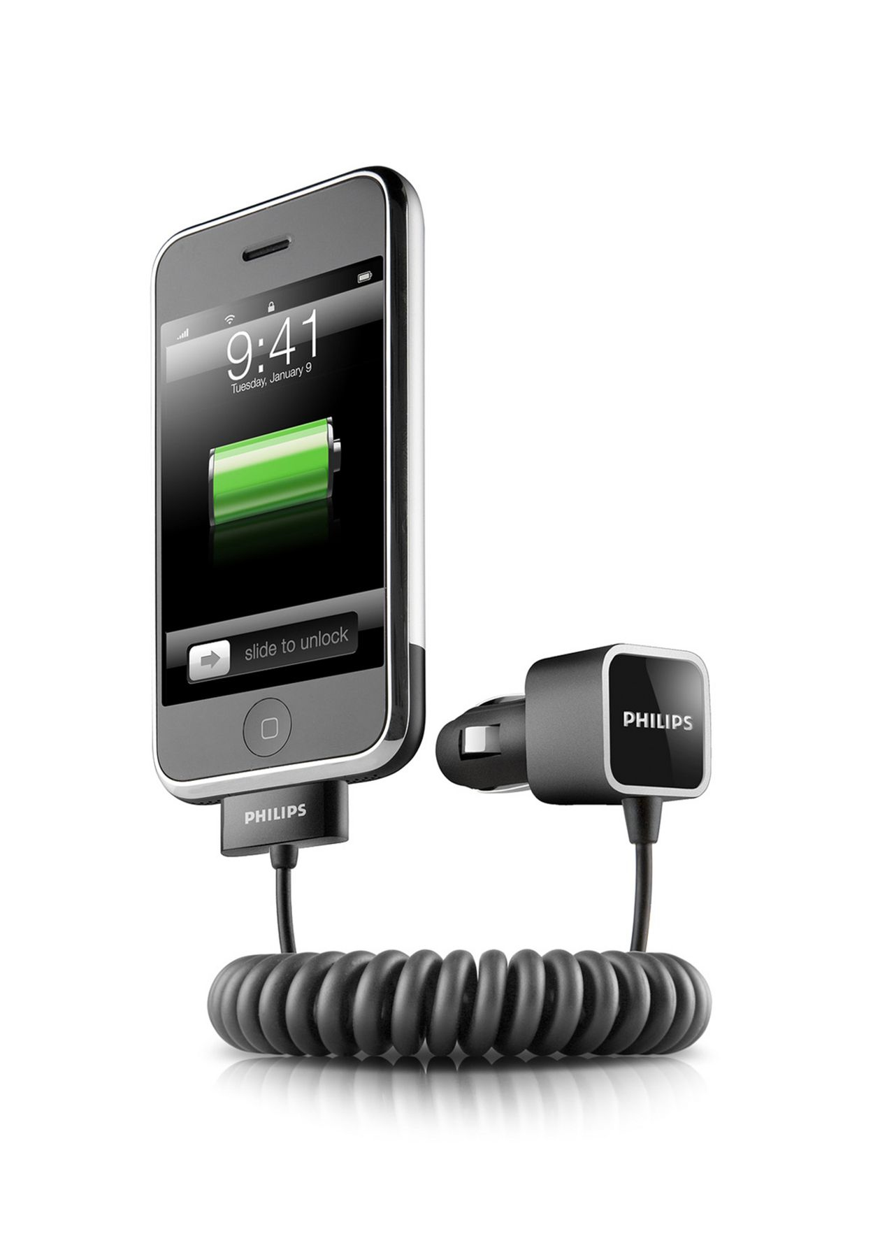 Philips DLA95543/97 mobile device charger MP3, Mobile phone, Smartphone Black Cigar lighter Auto